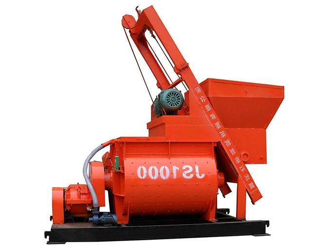 Hubei JS1000 double horizontal shaft forced mixer